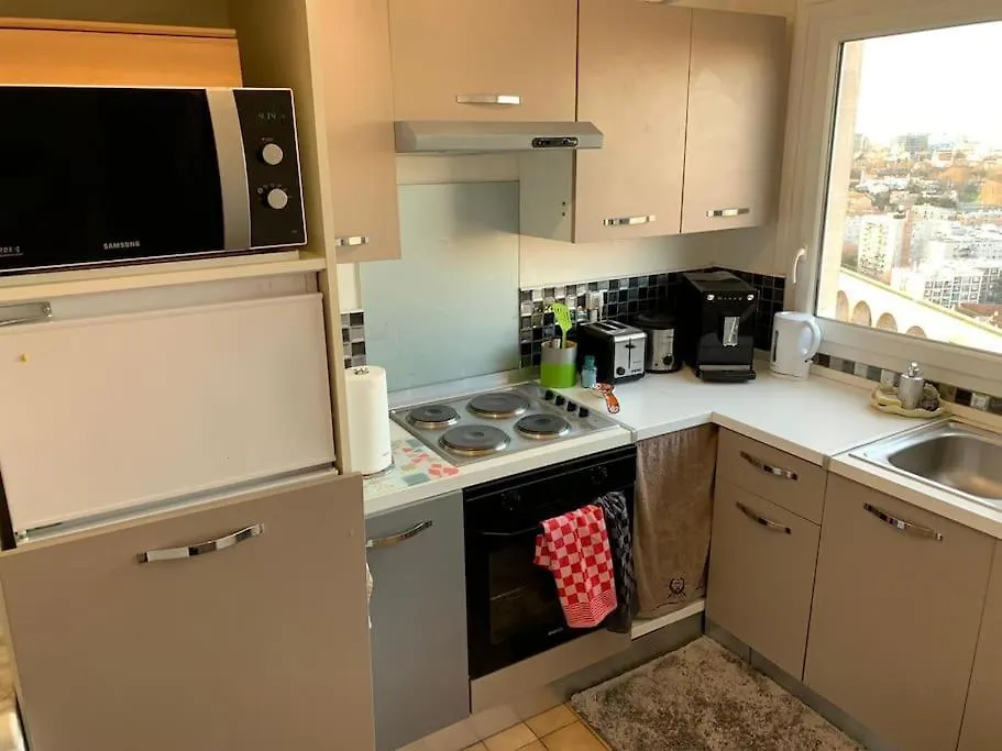 Apartment Viewtower Eiffel 1 Room Private No#2 Colocation Cachan France